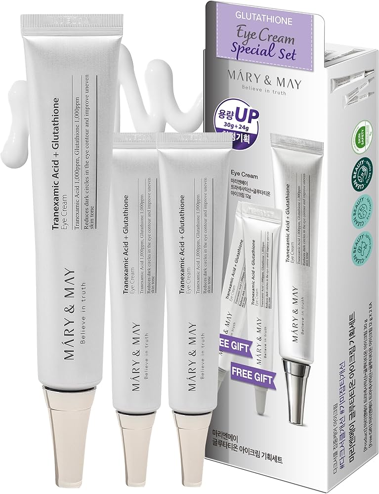 MARY & MAY TRANEXAMIC ACID + GLUTATHIONE EYE CREAM SET
